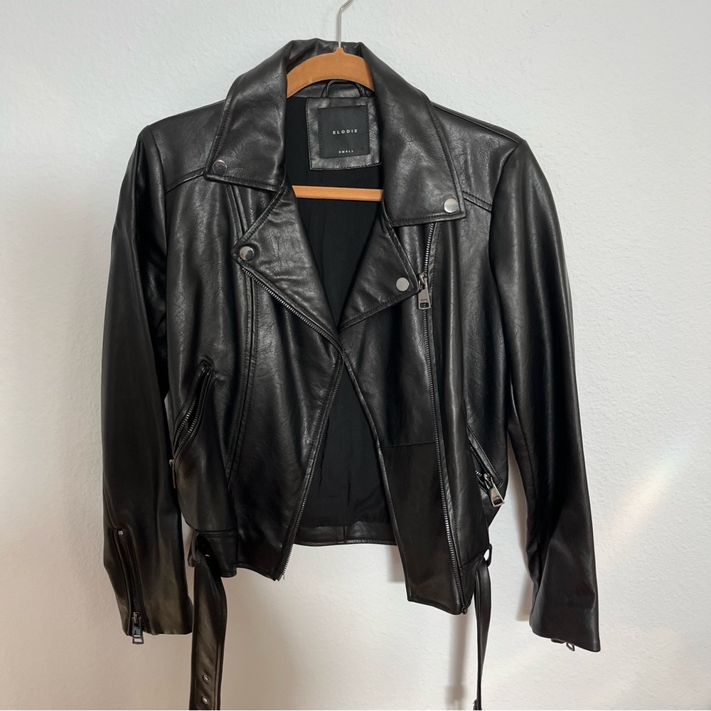 NORDSTROM ELODIE FAUX LEATHER JACKET NEW CONDITION